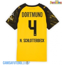 Camisa de time de futebol Borussia Dortmund Nico Schlotterbeck #4 Replicas 1º Equipamento Feminina 2025-26 Manga Curta